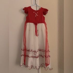Red & White Formal Gown